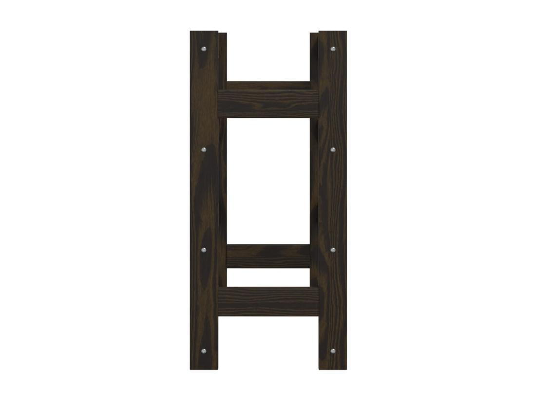 Vente Unique Prolenta Premium - Casier à Bouteilles Pour 16 Bouteilles Noir Bois Pin Solide