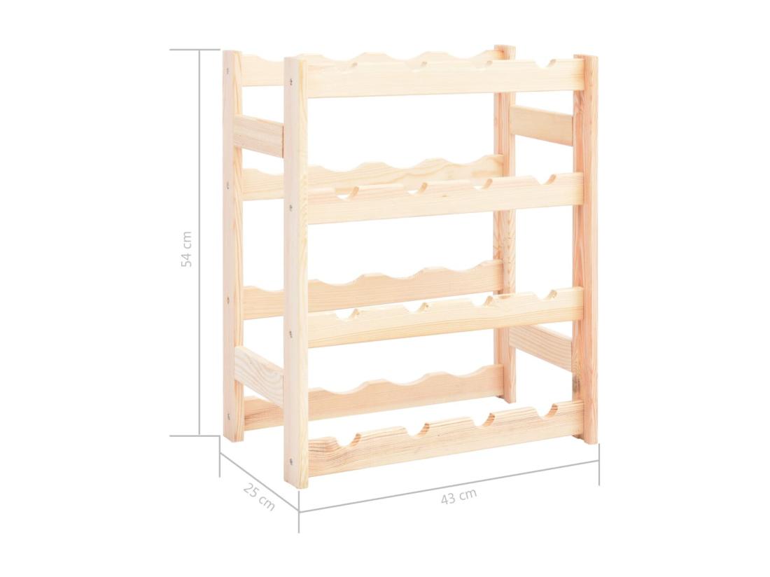 Vente Unique Prolenta Premium - Casier à Bouteilles Pour 16 Bouteilles Pinède