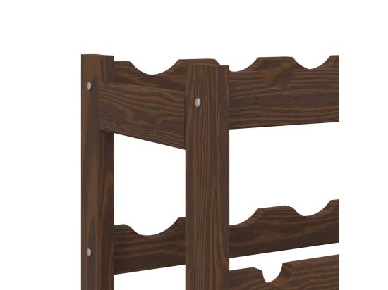 Vente Unique Prolenta Premium - Casier à Bouteilles Pour 20 Bouteilles Marron Bois Pin Solide