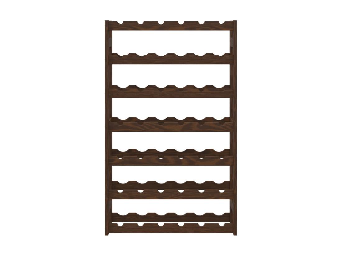 Vente Unique Prolenta Premium - Casier à Bouteilles Pour 42 Bouteilles Marron Bois Pin Solide