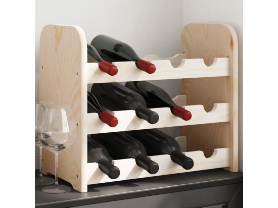 Vente Unique Prolenta Premium - Casier à Vin 43x25x37 Cm Bois De Pin Massif