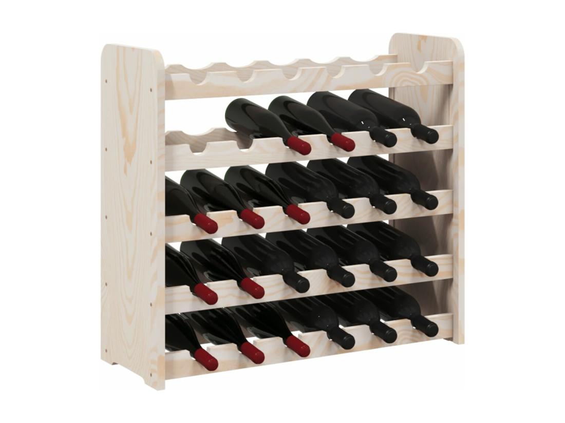 Vente Unique Prolenta Premium - Casier à Vin 67 5x25x60 Cm Bois De Pin Massif