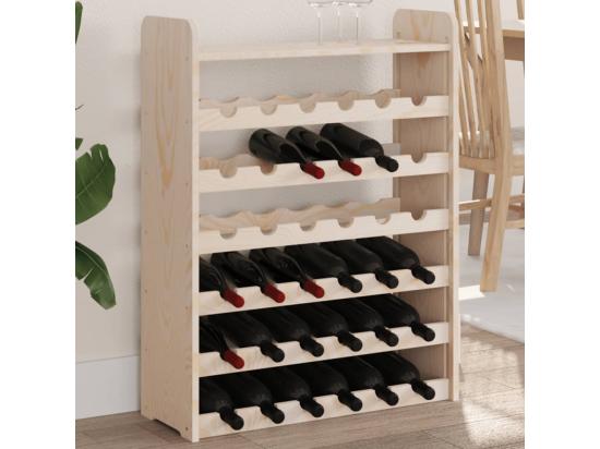 vente unique Prolenta Premium - Casier à vin et panneau supérieur 67 5x25x87 cm bois pin massif