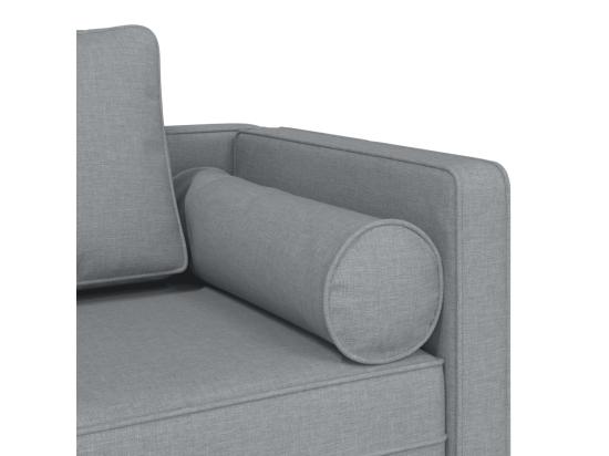vente unique Prolenta Premium - Chaise longue avec coussins gris clair tissu