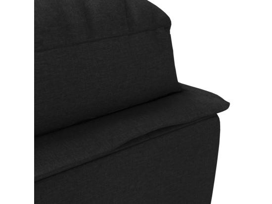 vente unique Prolenta Premium - Chaise longue avec coussins noir tissu