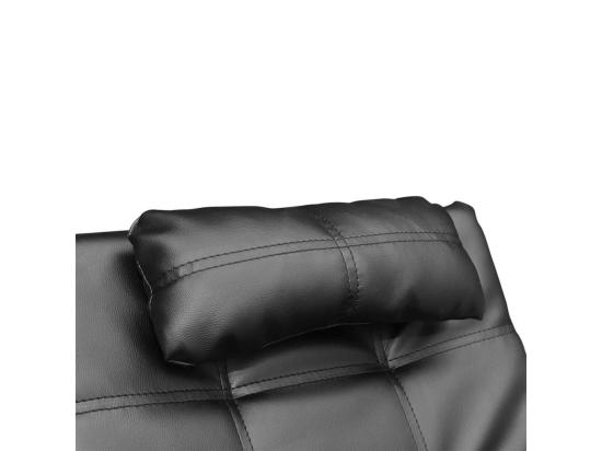 Vente Unique Prolenta Premium - Chaise Longue Avec Oreiller Noir Similicuir