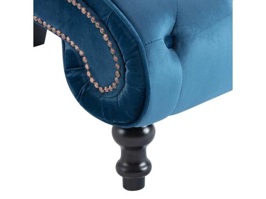 Vente Unique Prolenta Premium - Chaise Longue Bleu Velours