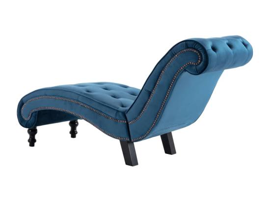 vente unique Prolenta Premium - Chaise longue Bleu Velours