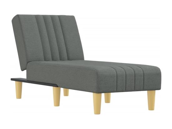 vente unique Prolenta Premium - Chaise longue gris foncé tissu