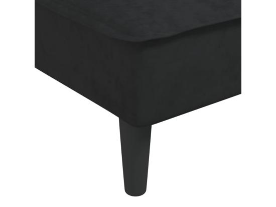 Vente Unique Prolenta Premium - Chaise Longue Noir Velours