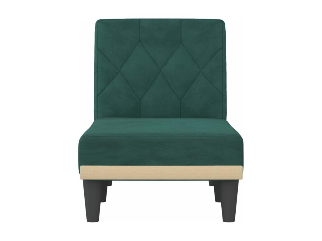 Vente Unique Prolenta Premium - Chaise Longue Vert Foncé Velours