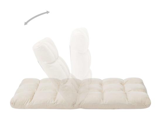 Vente Unique Prolenta Premium - Chaise Pliable De Sol Crème Microfibre