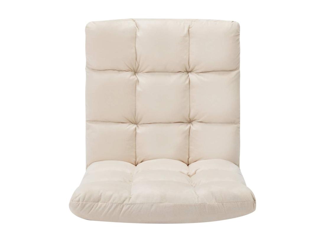 vente unique Prolenta Premium - Chaise pliable de sol Crème Microfibre