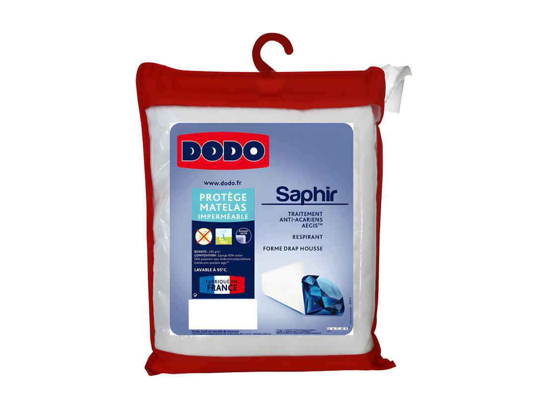 Vente Unique Protège Matelas DODO Imperméable Et Anti-acariens - 140 X 190 Cm - SAPHIR