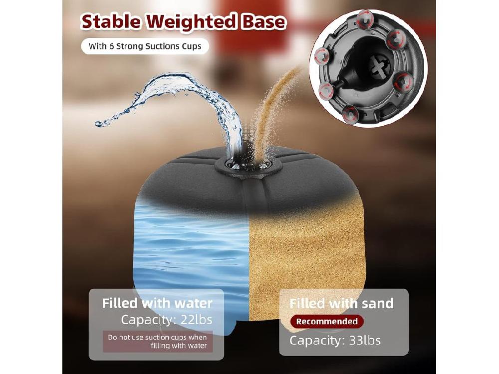 Vente Unique Punching Ball Ballon De Vitesse Avec 6 Tasses D'aspiration Hauteur Réglable 135-155 Cm Pour Enfants/Adultes - 47 5x47 5x155cm