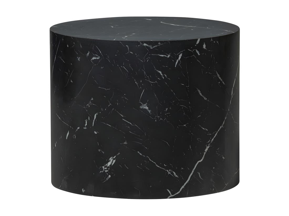 Vente Unique Quint - Table D'appoint Ovale En Bois 48x33cm - Noir