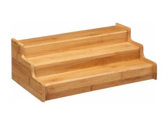 Vente Unique Rack à épices Extensible 3 étages En Bambou - Beige - L 32 5 Cm