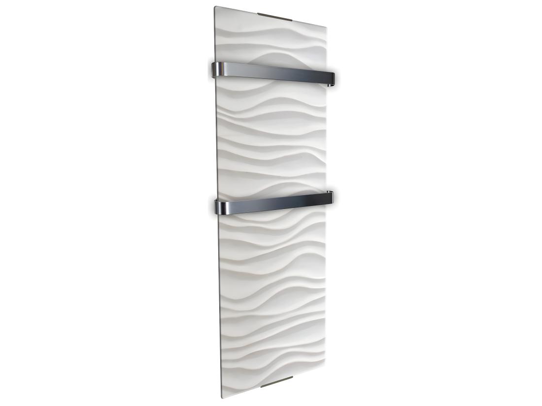 Vente Unique Radiateur Sèche-serviettes électrique 1200 W Ondulé Blanc