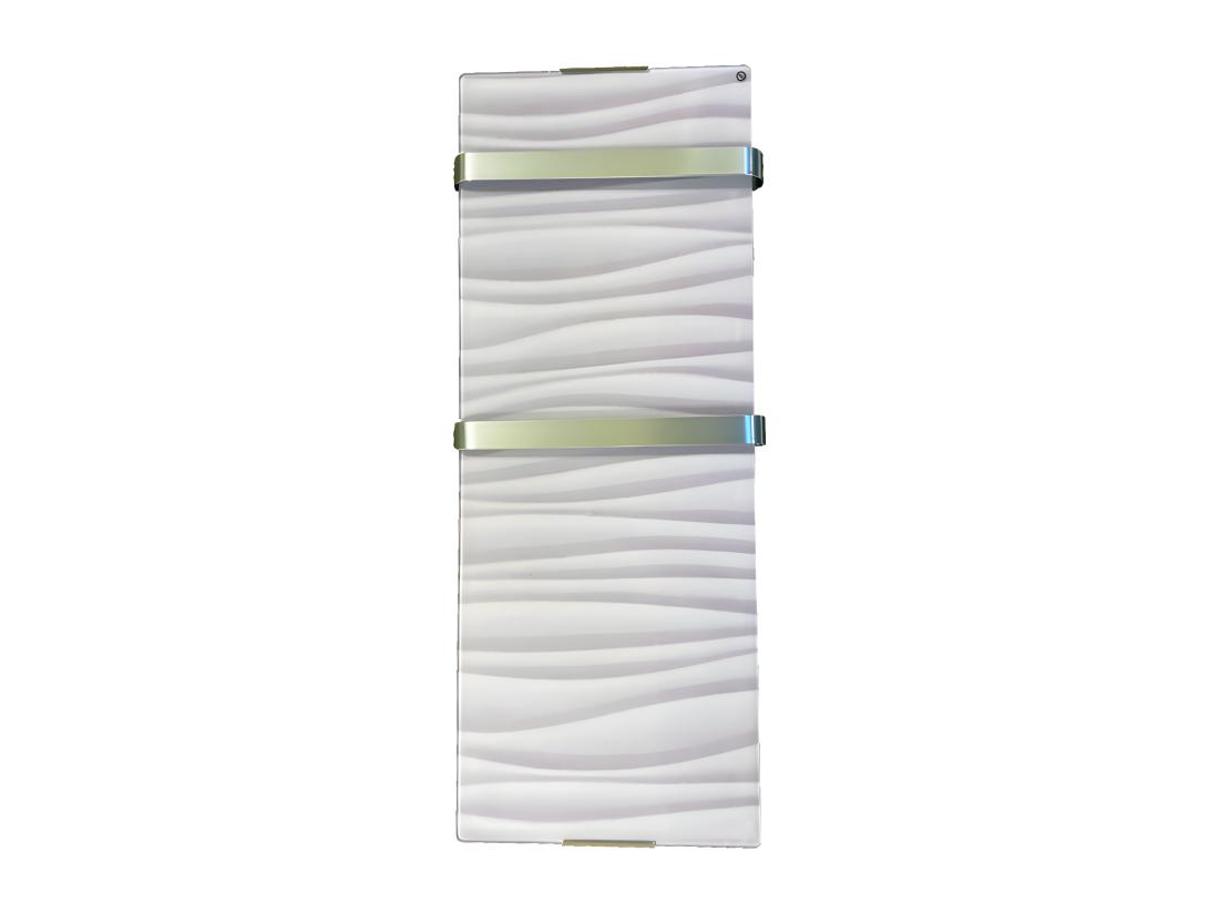 Vente Unique Radiateur Sèche-serviettes électrique 1200 W Ondulé Blanc
