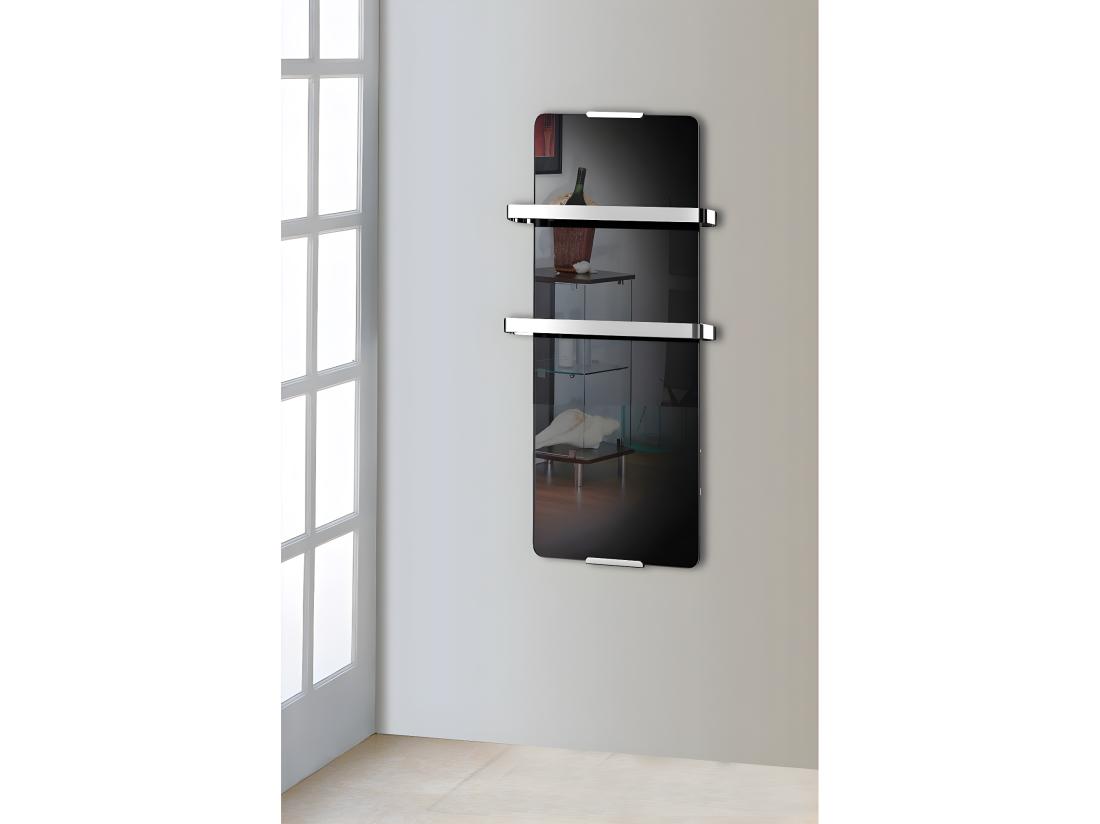 Vente Unique Radiateur Sèche-serviettes électrique 600 W Noir