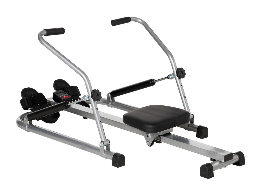 Vente Unique Rameur D'appartement Pliable - 3 Niveaux De Résistance écran LCD Multifonction - Acier ABS Noir Gris