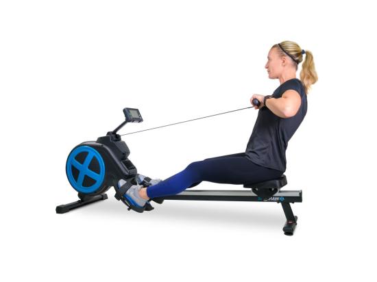 Vente Unique Rameur D'appartement Pliable ROWER ULTRA Résistance Magnétique Réglable 8 Niveaux Roue D'inertie 2 Kg