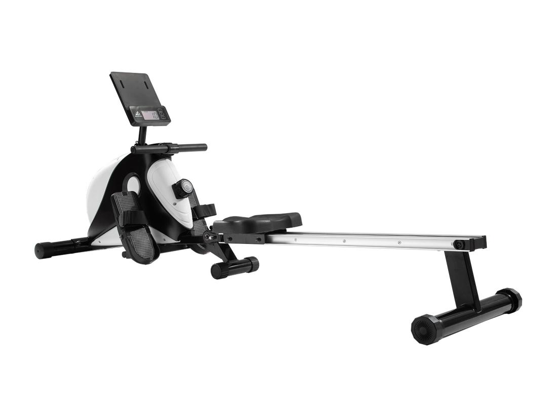 vente unique Rameur magnétique pliable d'intérieur avec système de freinage magnétique moniteur LCD et réglage de la résistance à 8 niveaux Équipement de fitness (ne comprend pas le PAD)