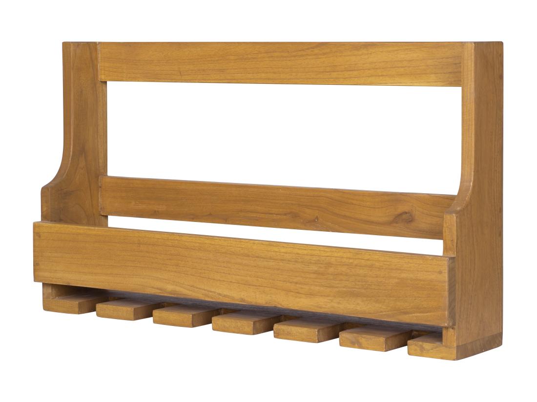 Vente Unique Range Bouteilles Et Verres Mural Vintage - Bois De Mindi - L. 70 X P. 15 X H. 40 Cm - VIDAGO