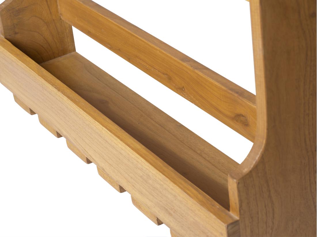 Vente Unique Range Bouteilles Et Verres Mural Vintage - Bois De Mindi - L. 70 X P. 15 X H. 40 Cm - VIDAGO