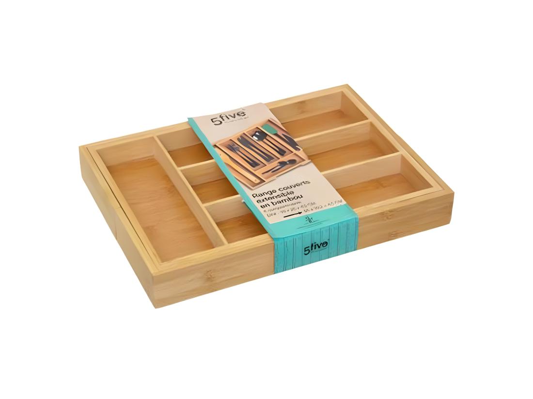 Vente Unique Range-Couverts Extensible Bambou "Paco" 35cm Naturel
