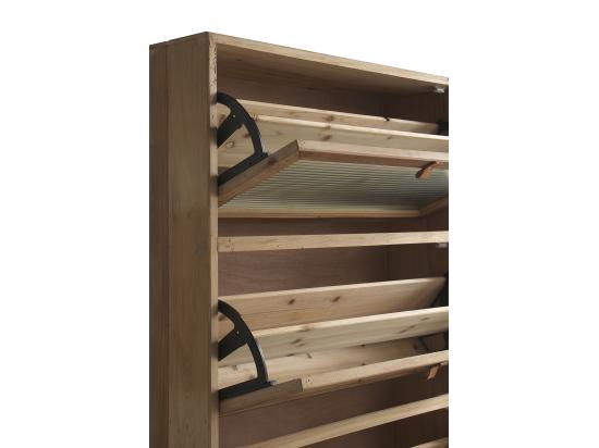 Vente Unique Rangement Pour Chaussures En Bois De Sapin Avec 3 Portes