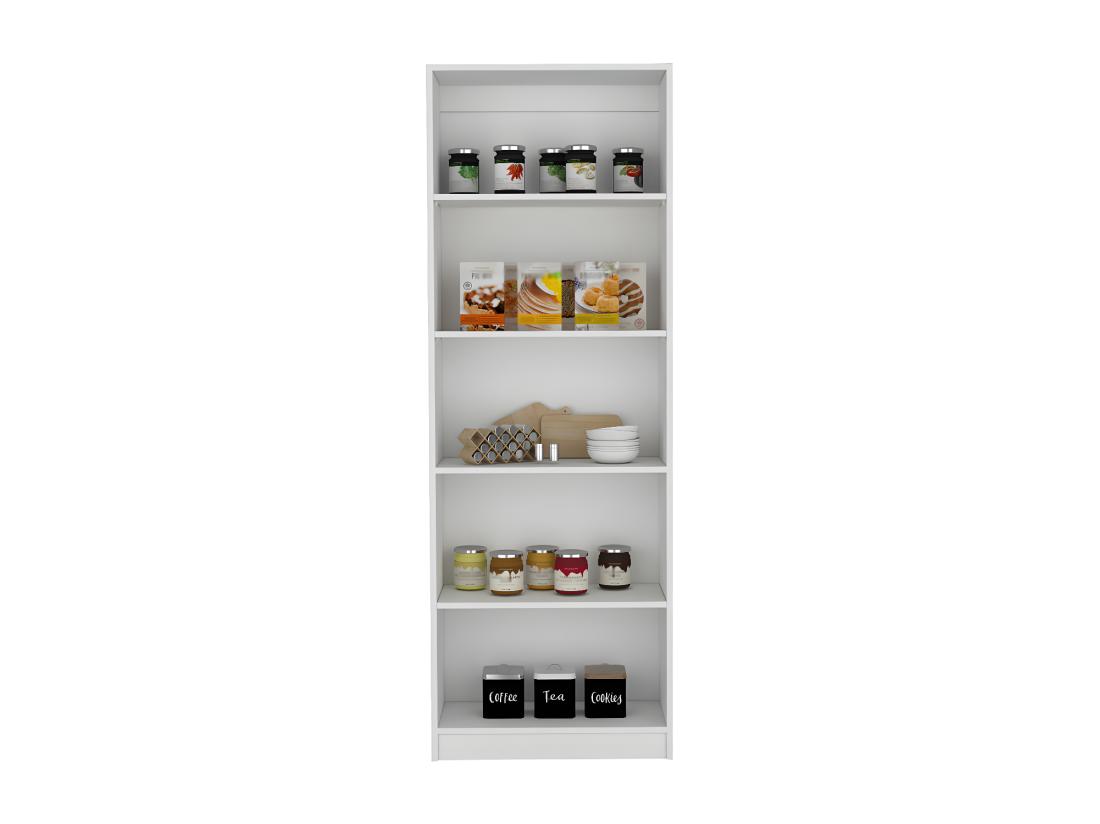 Vente Unique Rayonnage Droit 4R Home En Mélamine Avec 5 étagères 180.59 Cm X 62.73 Cm X 29.71 Cm Blanc