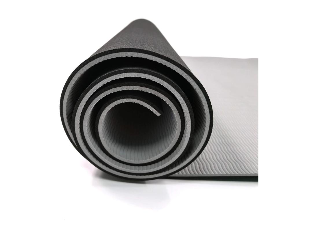 Vente Unique Rebecca Mobili Tapis Yoga Tapis Pilates Tpe Bicoloré Noir Gris 0 6x183x61