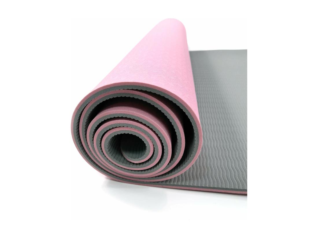 Vente Unique Rebecca Mobili Tapis Yoga Tapis Salle De Sport Tpe Rose Gris 0 6x183x61