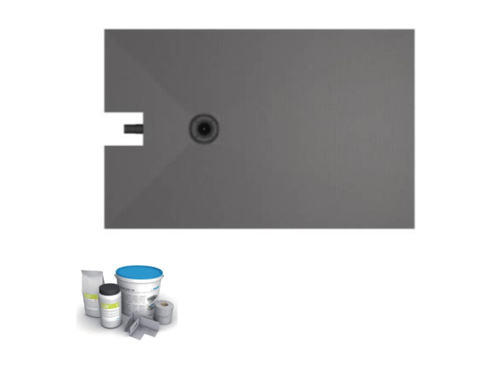 Vente Unique Receveur à Carreler 160 X 100 Cm WEDI Fundo Plano Bonde Intégrée + Kit D'étanchéité