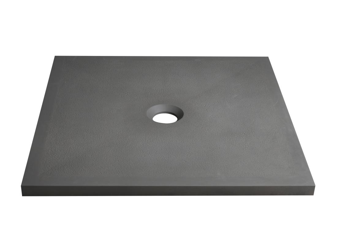 Vente Unique Receveur à Poser En Béton - L90 X L90 X H4 Cm - ZAMZOR