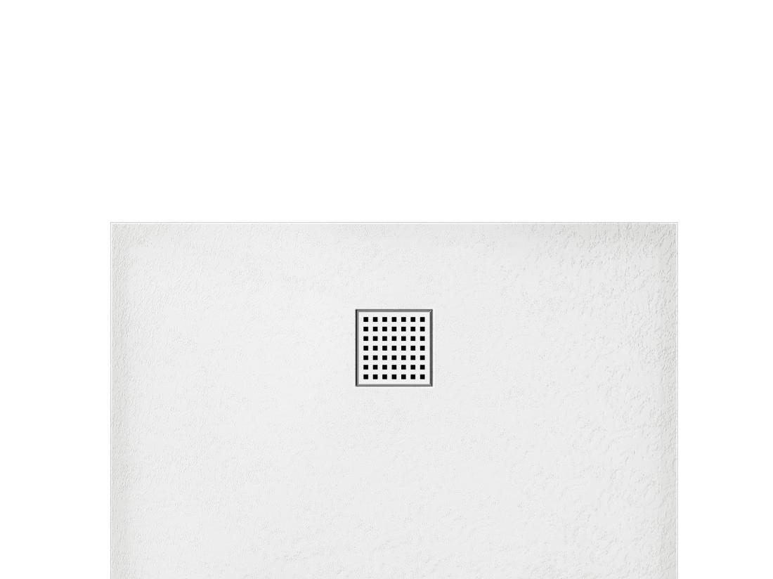 Vente Unique Receveur Extra-plat à Poser Ou à Encastrer Découpable En Résine SMC - Blanc - 140 X 80 Cm - MIRNOSA