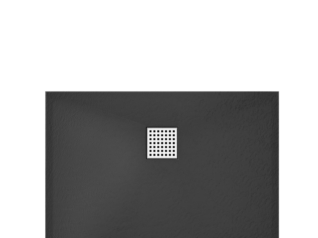 Vente Unique Receveur Extra-plat à Poser Ou à Encastrer Découpable En Résine SMC - Noir - 160 X 90 Cm - MIRNOSA
