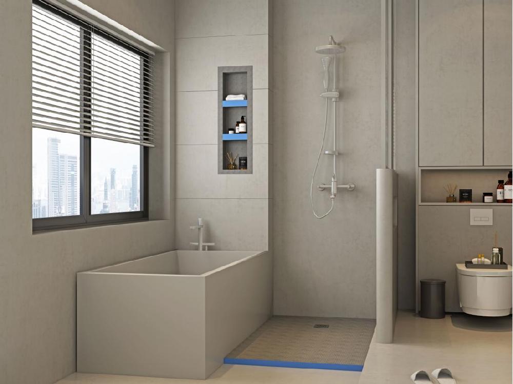 Vente Unique Receveur Prêt à Carreler Découpable Avec Siphon - 160 X 90 X 4cm - Polystyrène Extrudé - DELOS