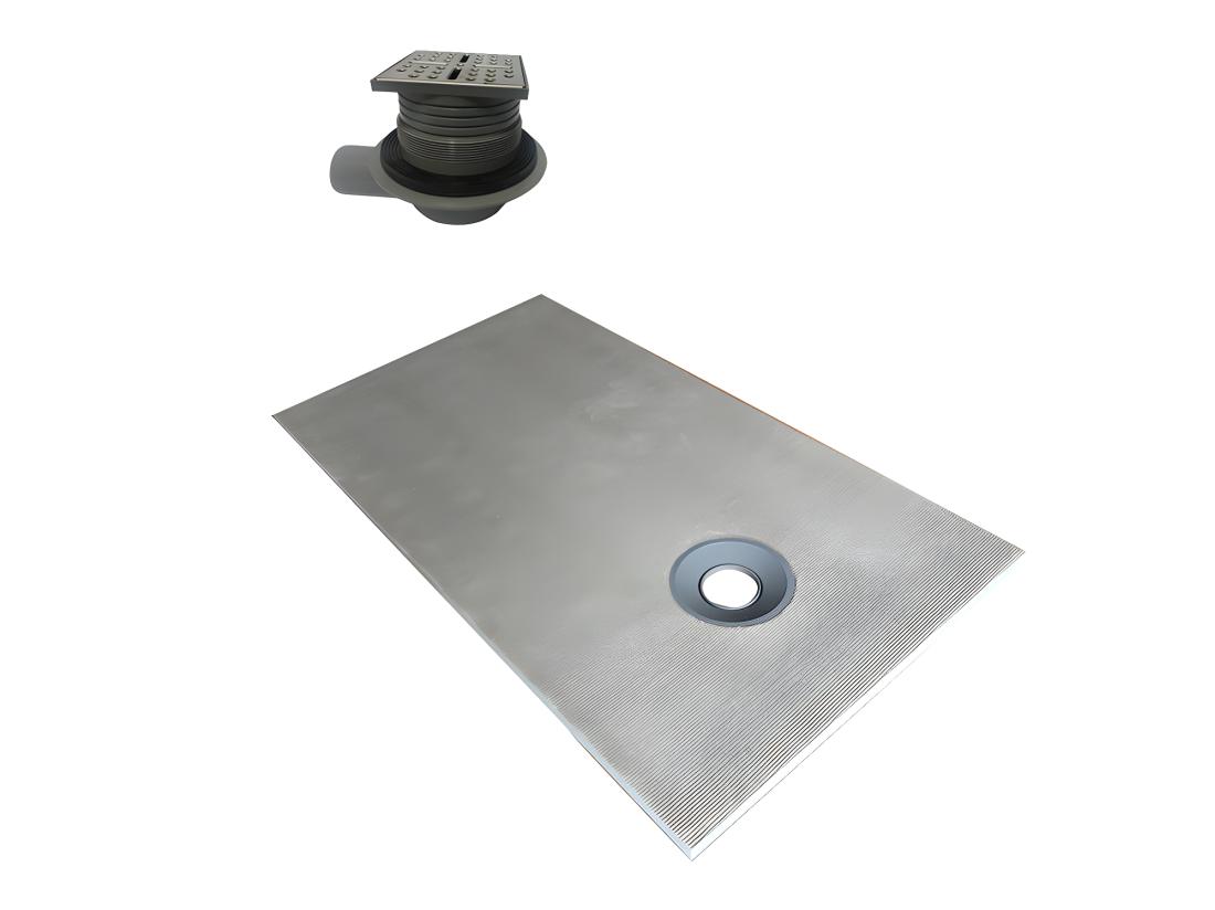 Vente Unique Receveur Prêt à Carreler Découpable Avec Siphon - 160 X 90 X 4cm - Polystyrène Extrudé - DELOS