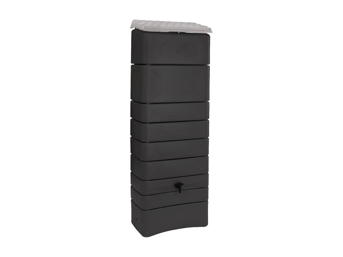 Vente Unique Récupérateur à Eau Mural 300 L Anthracite Avec Couvercle Robinet Fixation Murale Et Kit Raccord Chéneau - Bellijardin