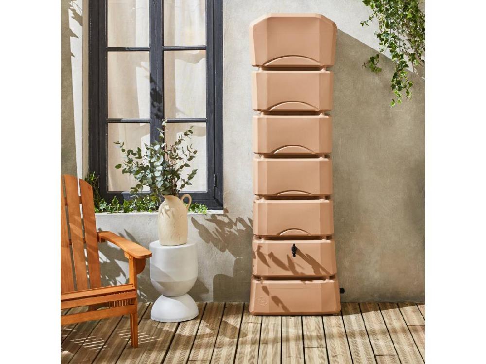 Vente Unique Récupérateur D'eau Mural 300L Monteynard Avec Kit Raccord Chéneau Inclus