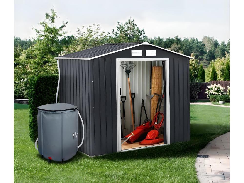 Vente Unique Récupérateur D'eau Souple En PVC 500 L - Gris
