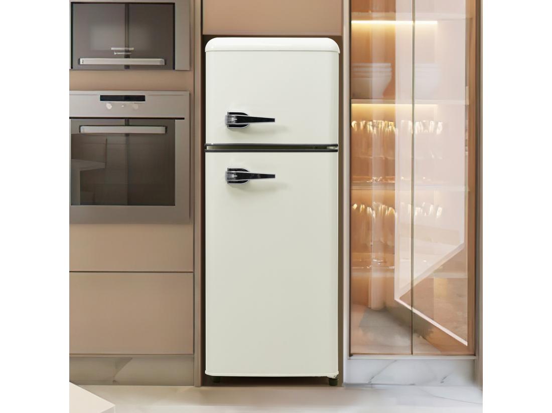 vente unique Réfrigérateur deux portes 28L + 64L avec 3 étagères et LED -27°C à 13°C 116 kWh/an efficacité énergétique D