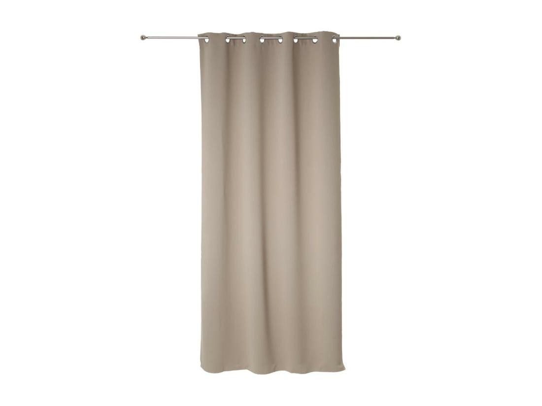 Vente Unique Rideau à œillets Occultant Beige Lin 140 X 260 Cm