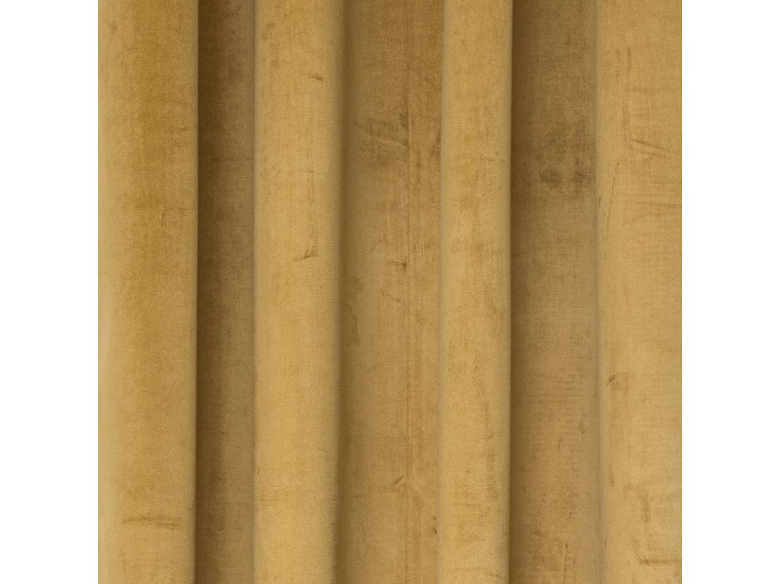 Vente Unique Rideau à œillets Occultant Velours Jaune Ocre 140 X 260 Cm