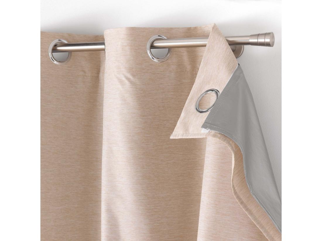 Vente Unique Rideau Occultant Thermique "Coverline" 140x260cm Beige