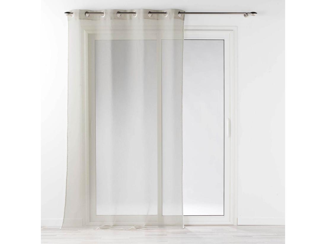 Vente Unique Rideau Voilage à Œillets "Fantaisie Louise" 140x240cm Beige
