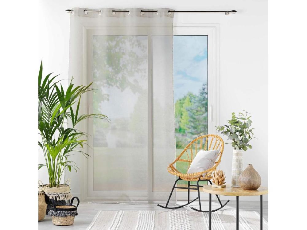 vente unique Rideau Voilage à Œillets "Fantaisie Louise" 140x240cm Beige