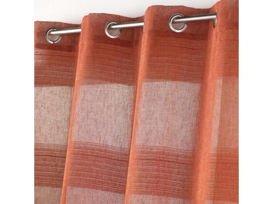 vente unique Rideau Voilage à Œillets "Terraza" 140x240cm Terracotta